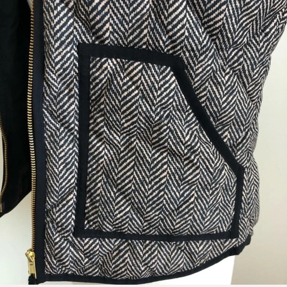 J. Crew Herringbone Puffy Jacket Size Xsmall - Picture 4 of 9